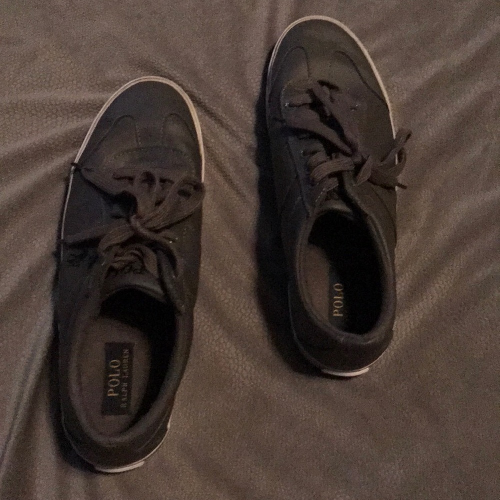 Grey polo Ralph Lauren casual shoes